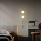 HDC 1200mm Minimalist Vertical Wall Lamp with Frosted Glass Globe Luxury Modern Gold Wall Light