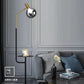 Hdc Modern Luxury Nordic creative vertical Ins Smoke Glass Coffee Table LED Floor Lamp