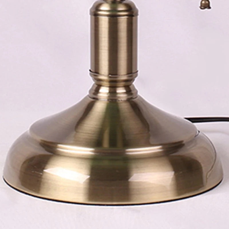 Hdc Retro Home Classic Green Bankers Table Lamp with Glass Shade and Brass Base