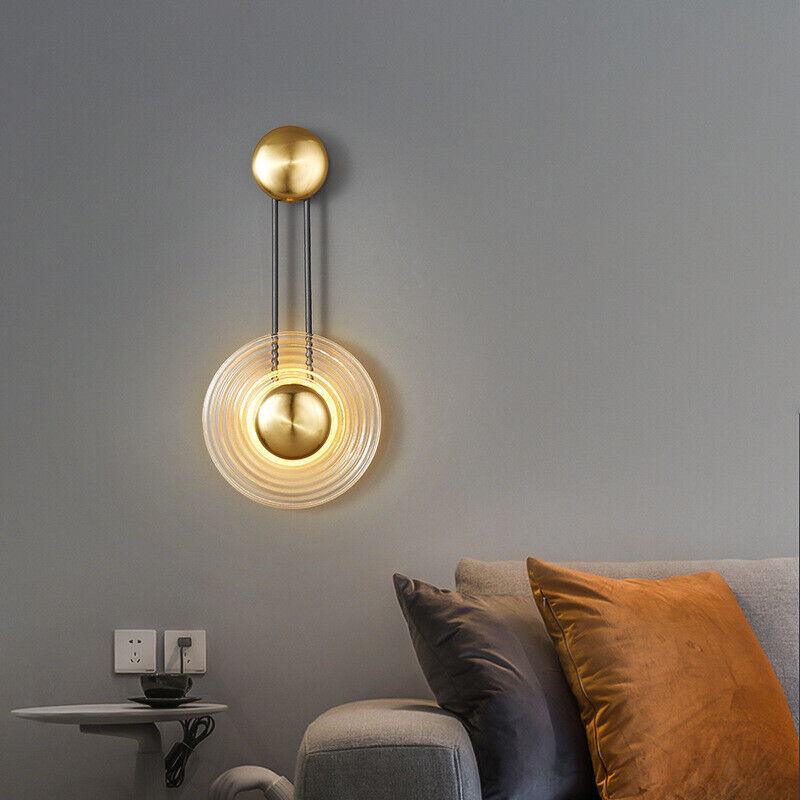 Hdc Modern Room Glass Lamp Balcony Wall Sconce Home Gold Wall Lights