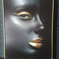 Hdc Sexy Gold Lip Black Woman Figure Canvas Painting Wall Art Posters for Living Room Home Wall Decor