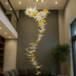 Hdc Feather Leaf Led Double Height Stair Chandelier - Warm White