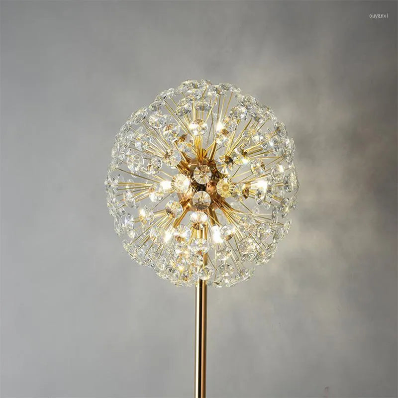 Hdc Simple Modern Crystal Living Room Starry Lamp Personality Nordic Dandelion Bedroom Bedside Sun Flower Table