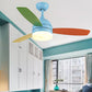 Hdc 36" Blue Led Fan Ceiling Fan Chandelier For Kids Bedroom- Tricolor