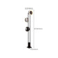 HDC Black Modern 3 Lights Nordic Style LED Standing Light Floor Lamp for Reading, Bedroom & Study