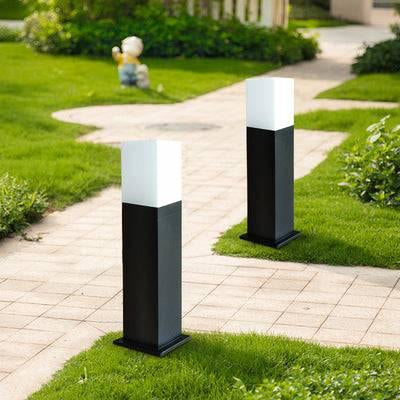 Hdc Led 600mm Sand Black Body Bollard Outdoor Garden Park Driveway Light - Warm White