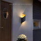 Hdc 10W Led Outdoor Black Gold Wall Lamp Up And Down Wall Light Waterproof (Warm White)