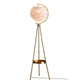 Hdc Metal Suspended Feather Lampshade Tripod Floor Lamp with Shelf for Bedroom (Color : Warm Light)