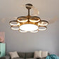 Hdc Invisible Black Rings Ceiling Fan Chandelier With Remote 4 Retractable Abs Blades
