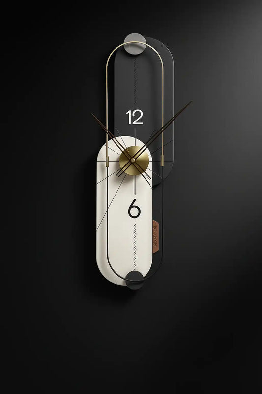 Hdc Modern Oval Luxe Home Decoration Elegance Quartz Clock For Living Room Art