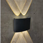 HDC 4W U Shape IP65 Waterproof Outdoor Wall Lights, Up and Down LED Porch Lights (Warm White)