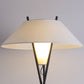 HDC Black Slim Stand And White Fabric Shade Living Room Creative Bedroom Tripod LED Vertical Floor Lamp