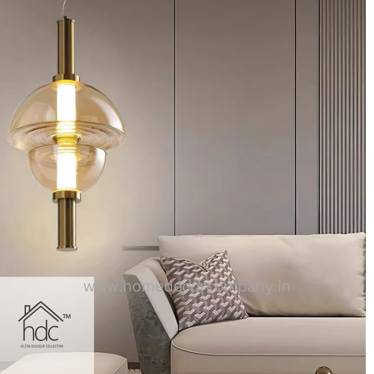 HDC Luxury Nordic Simple Modern Restaurant Glass Pendant Light