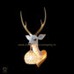 Hdc Royal Deer Head Big Horns European Creative Wall Lamp Bedroom Bedside Lamp - White
