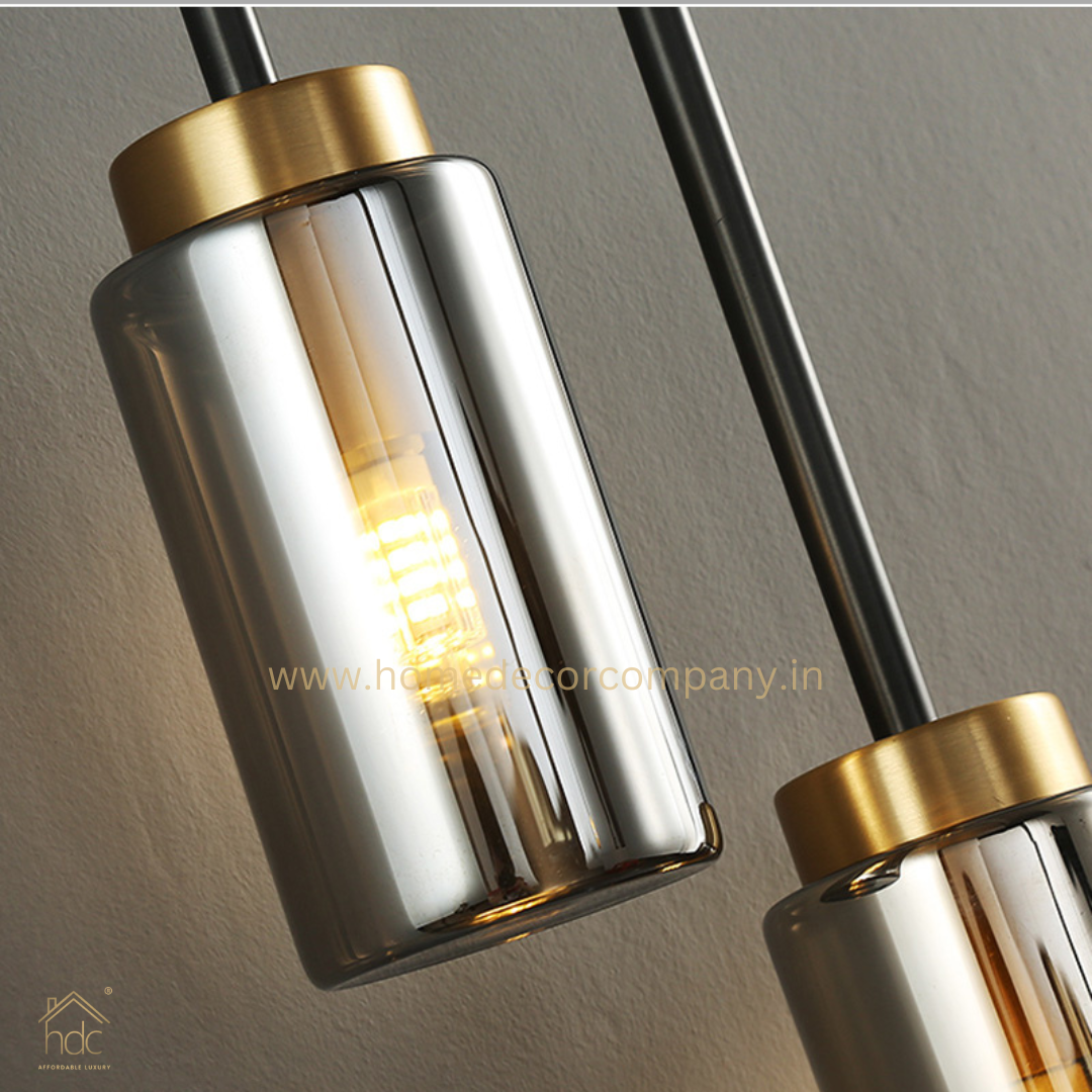 HDC Luxury wall lamp Hotel Living Room Smokey Gray Glass Lamps Post Modern Wall Light