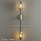 HDC Luxury wall lamp Hotel Living Room Smokey Gray Glass Lamps Post Modern Wall Light