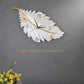 HDC Contemporary Feather Style Wall Clock Led Wall Lamp For Living Room Bedroom Hallway Decoration Light