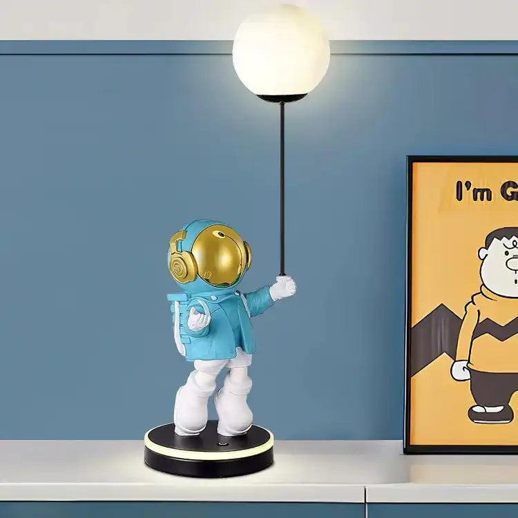 HDC Astronaut & Lamp A Stylish Accent for Living Rooms & Lobb