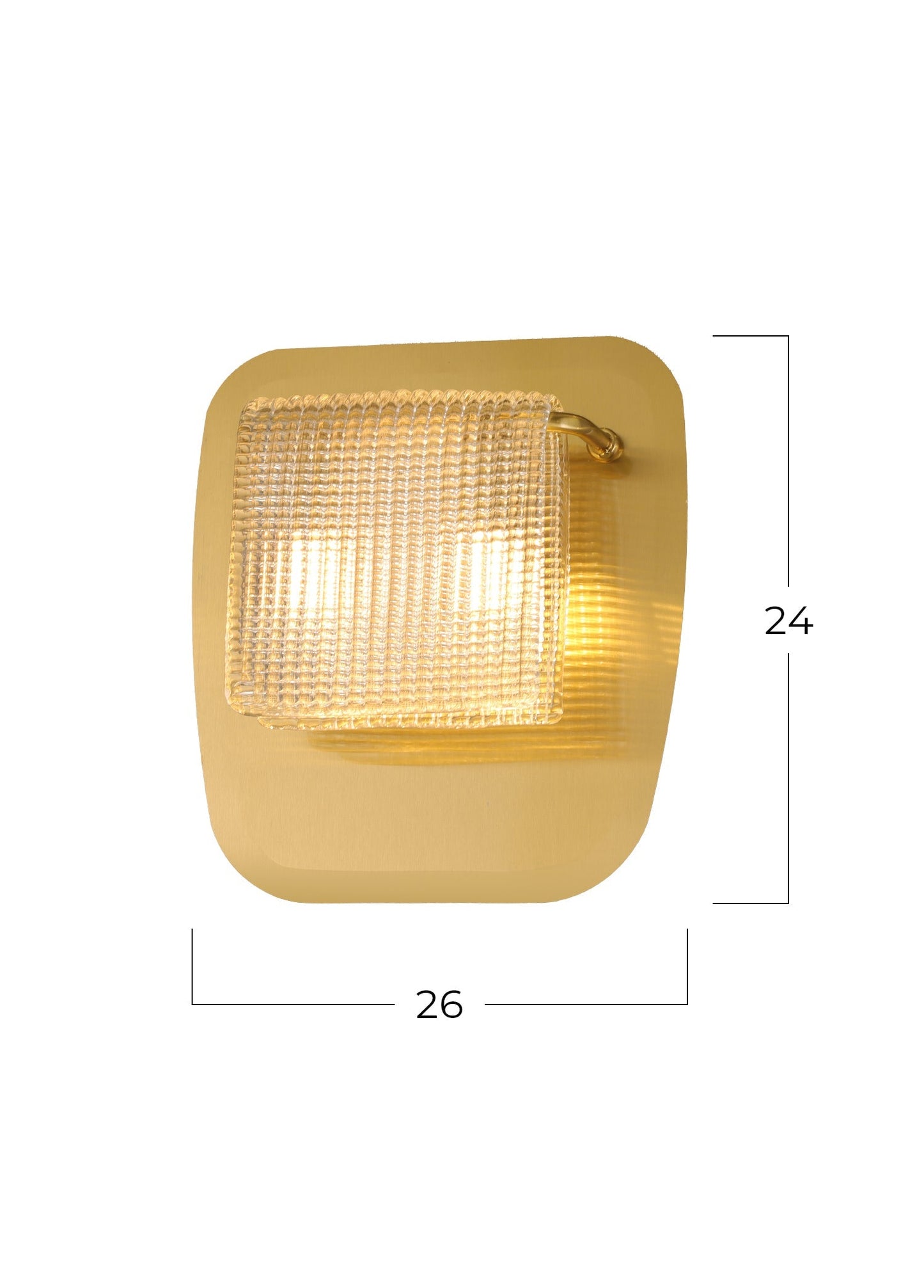 HDC Smoke & Amber Finish Luxury Glass Wall Light for Living Room