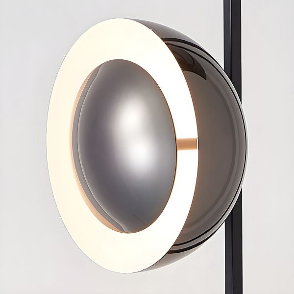 HDC Black Modern 3 Lights Nordic Style LED Standing Light Floor Lamp for Reading, Bedroom & Study