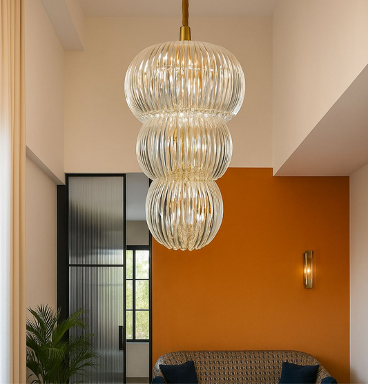 HDC Luxury Modern Crystal Double Height Chandelier For Staircase
