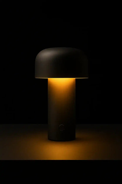 Hdc Wireless LED Portable Table Lamp, USB Rechargeable, Portable, Touch Control Dimmable, 3 Light Color Tunable Table Lamp for Hotel, Cafe, Restaurant, Home, Bedside, Center, Dining (Black)