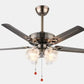 Hdc 3 Light Glass Ceiling Fan Chandelier 52 Inch Gold Retractable Light Led 3 Color Setting Control With Remote