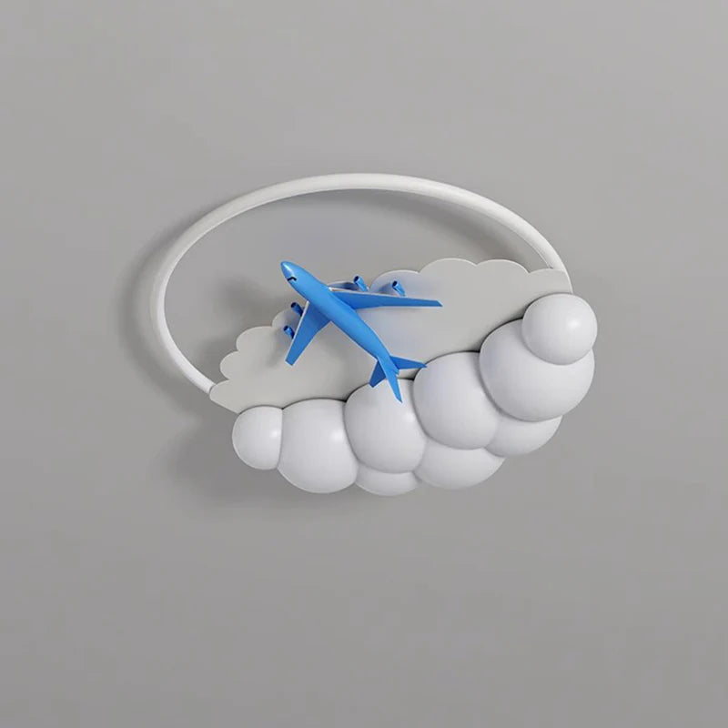 HDC Modern Kids Airplane Cloud LED Ceiling Light for Bedroom & Playroom