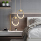 Hdc Modern Copper Led Ring Pendant Light For Bedroom, Living Room