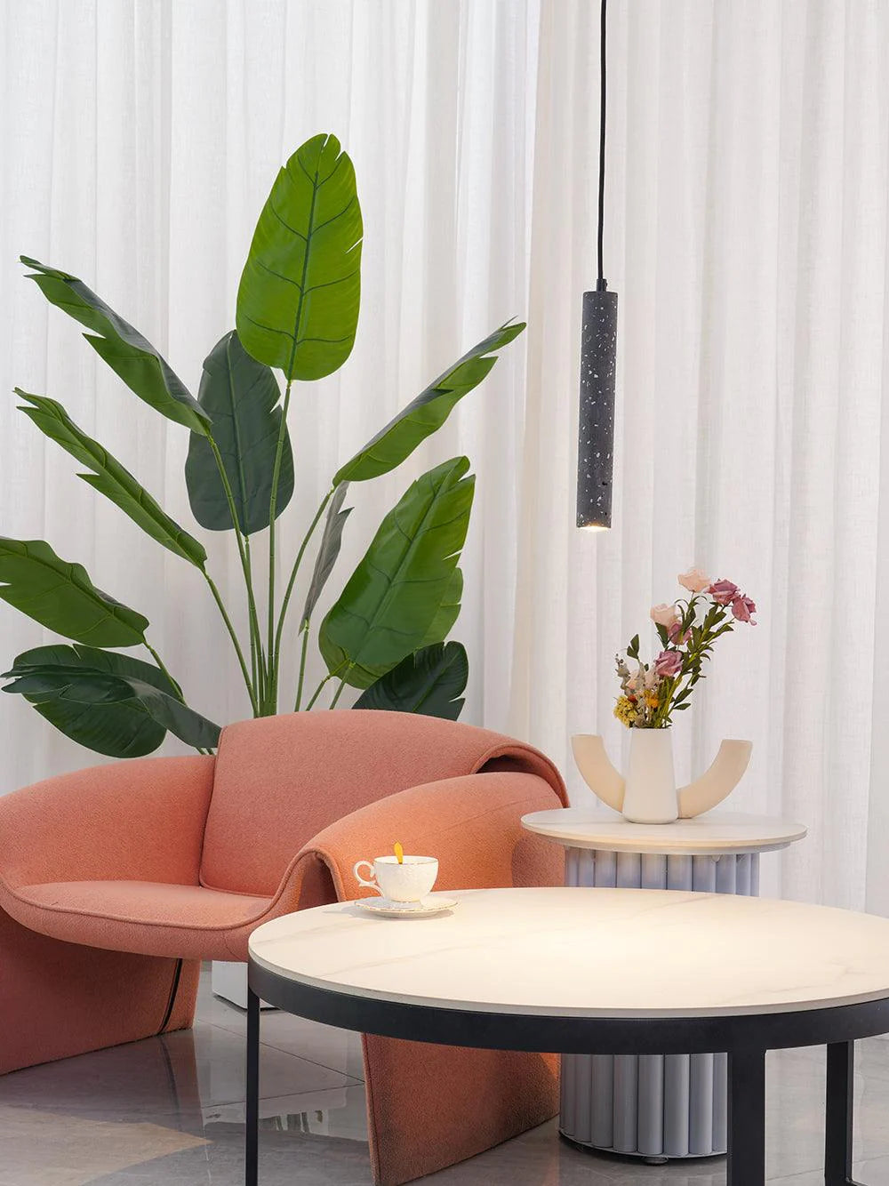 HDC Modern Nordic Modern Minimalist Natural Stone Droplight Pendant Lamp For Living Room Luxury Restaurant