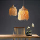 HDC Decorative Tassel Handcrafted Thread Shade Ceiling Hanging Pendant Light for Living Room, Bedroom & Café