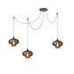 Hdc 1 Light Smokey Grey Glass Pendant Lighting Fixture