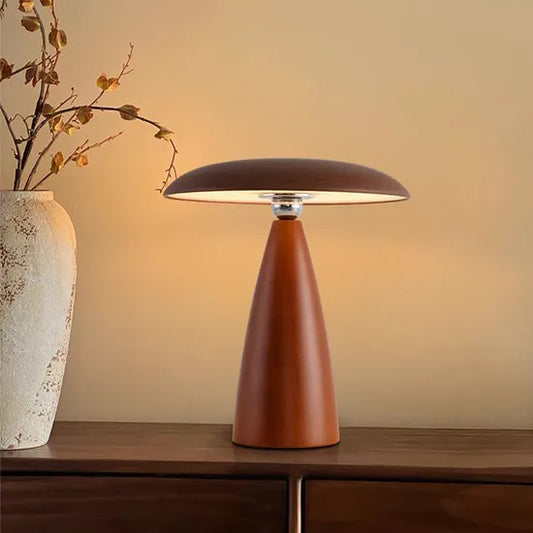 HDC Modern Wooden Finish Designer Table Lamp for Living Room & Bedroom