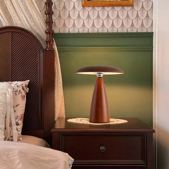 HDC Modern Wooden Finish Designer Table Lamp for Living Room & Bedroom