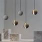 Hdc Nordic 1 Light Spherical Shape Section Cut Cement Aurora Sphere Pendant Lamp