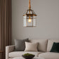 HDC 1-Light Gold Brass Vintage Gold Glass Pendant Ceiling Light