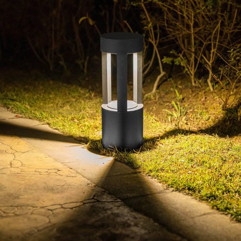HDC Led 300MM Grey Body Acrylic Bollard Outdoor Garden Park Driveway Light - Warm White