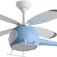 Hdc Creative Helicopter LED Ceiling Fan Lighting with Remote Control, Adjustable 6 Wind Speed Reversible, Children's Room Ceiling Lights