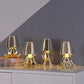 Hdc Little Golden/Silver Man Sitting With One Leg Stretched Stylish Nordic Golden Luxury Portable LED Desk Lamp Cafe Bar Restaurant Home Decoration Night Light