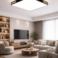 HDC Modern Black 470MM Square LED Ceiling Light for Bedroom, Living Room