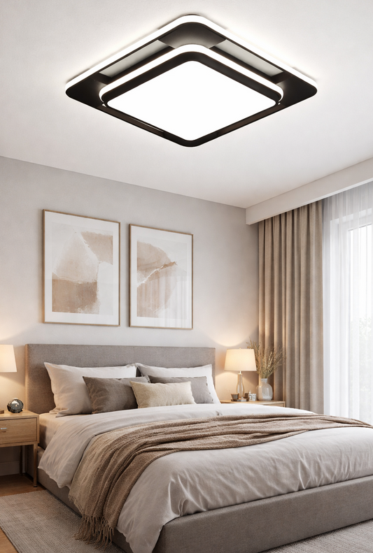 HDC 500MM Square LED Ceiling Light for Bedroom, Living Room