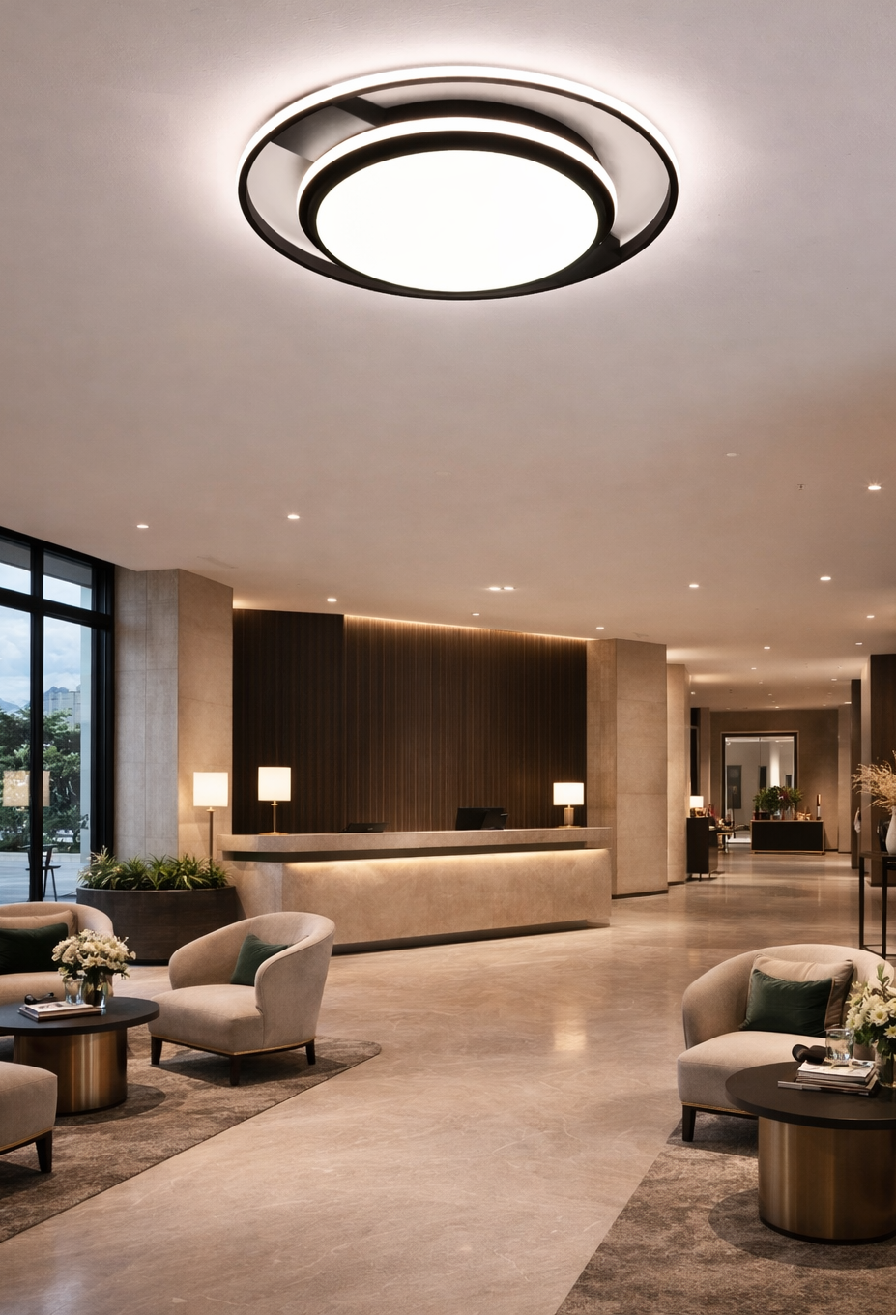 HDC Modern Black 500MM Ceiling Light with Sleek Bar Design for Bedroom