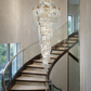 HDC 1800/2500mm Premium Crystal Double Height Staircase Chandelier for Staircase, Lobby