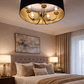HDC Black Modern Multi-Arm Ceiling Chandelier for Bedroom, Living Room