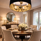 HDC Black Modern Multi-Arm Ceiling Chandelier for Bedroom, Living Room