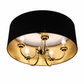 HDC Black Modern Multi-Arm Ceiling Chandelier for Bedroom, Living Room
