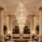 HDC 1750mm Luxury Multi-Tier Crystal Double Height Chandelier for Staircase & Lobby