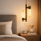 HDC Antique Brass Luxury Dual Marble Tube Pendant Light for Bedroom, Living Room
