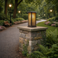 HDC Premium Outdoor Pillar Garden Light with Frosted Glass & Metal Body