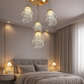 HDC Modern Gold Mesh Cluster Chandelier Light